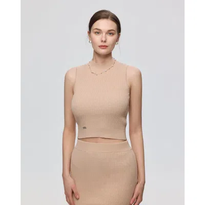 Juana Sera Rib Knit Tank In Brown