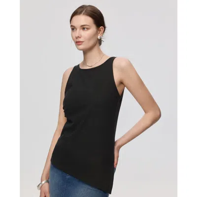 Juana Sienna Pleated Tank In Black
