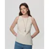 Juana Sienna Pleated Tank In White