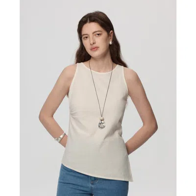 Juana Sienna Pleated Tank In White