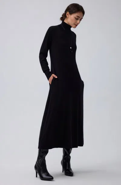 Juana Turtleneck Maxi Dress In Black