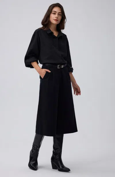 Juana Wide Leg Culotte Shorts In Black