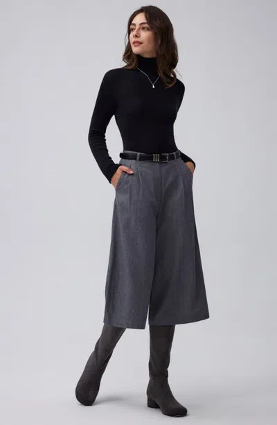 Juana Wide Leg Culotte Shorts In Riverstone