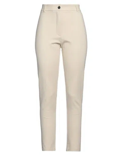 JUCCA JUCCA 365 WOMAN PANTS IVORY SIZE 10 VISCOSE, POLYAMIDE, ELASTANE
