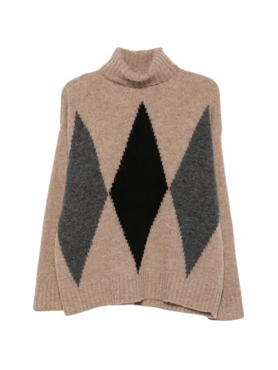 Jucca Alpaca Blend Crewneck Sweater In Brown