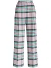 Jucca Checked Trousers In Pink