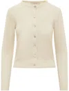 Jucca Crewneck Cardigan In Neutrals