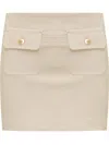 Jucca Flap-pockets Mini Skirt In Neutrals
