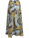 Jucca Printed-pattern Skirt In Blue