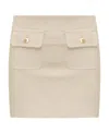 Jucca Flap-pockets Mini Skirt In Nude