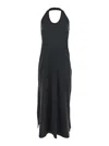 Jucca Black Sleeveless Dress With Halterneck And Straight Hem
