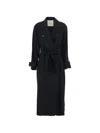 Jucca Buttoned Belted Coat In Black