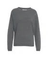 Jucca Cashmere Sweater With Classic Crew Neck And Ribbed Detail In Gray