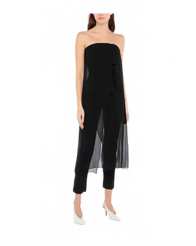 Jucca Chiffon Slim Jumpsuit In Black