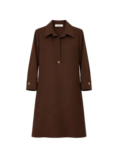 Jucca Collared Mini Dress In Brown