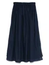 Jucca Navy Blue Cotton Midi Skirt