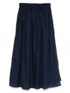 Jucca Navy Blue Cotton Midi Skirt