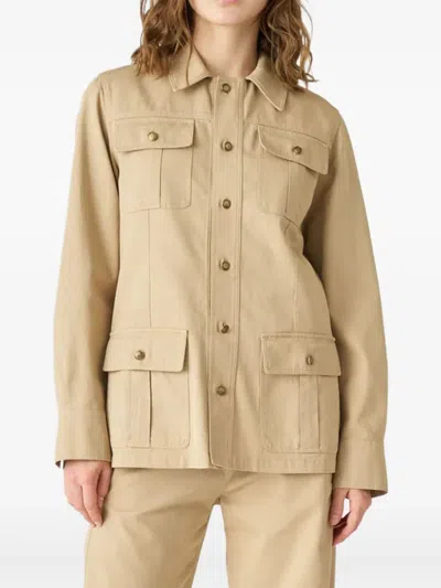 Jucca Cotton Military Jacket In Neutrals