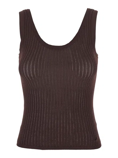 Jucca Cotton Round Neck Pull In Brown