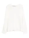 Jucca Crewneck Silk Blouse In White