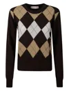 Jucca Diamond-pattern Sweater In Multi