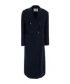 Jucca Double-breasted Coat In Blue