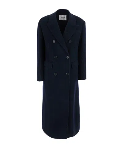 Jucca Double-breasted Coat In Blue