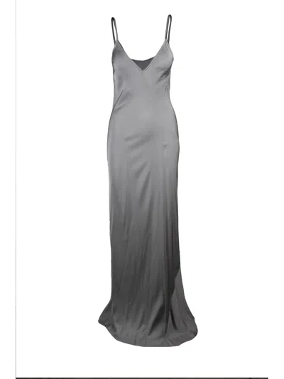 Jucca Grey Viscose Slip Dress In Gray