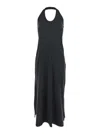 Jucca Black Sleeveless Dress With Halterneck And Straight Hem In Black