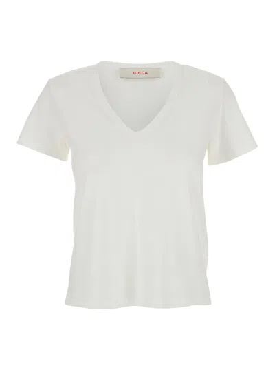 Jucca Jersey Short Sleeves Tshirt Dress In White