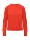 Jucca Woman Sweater Tomato Red Size L Cotton, Cashmere