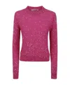 Jucca Long-sleeved Round Neck Sweater In Pink