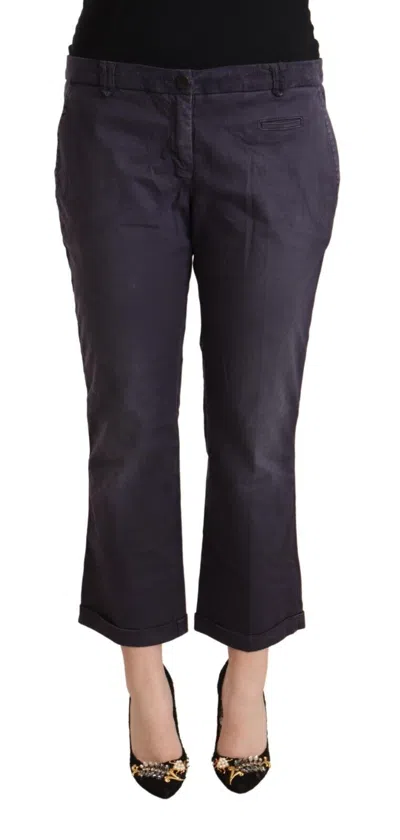 JUCCA LOW WAIST FOLDED HEM FLA CROPPED WOMEN'S PANTS