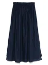Jucca Navy Blue Cotton Midi Skirt In Blue