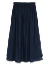 Jucca Navy Blue Cotton Midi Skirt In Blue