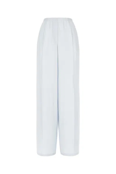 Jucca Pastel Light Blue Acetate Blend Pants In 090