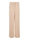 Jucca Pink Pants With Hidden Front Closure And Side Pockets In Viscose Woman