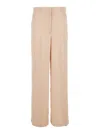 Jucca Pink Pants With Hidden Front Closure And Side Pockets In Viscose Woman