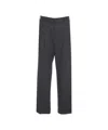 Jucca Pinstriped Wide-leg Trousers With Sharp Pleats And Cuffed Hem In Multi