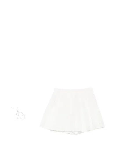 Jucca Pleated Elasticated-waist Shorts In White