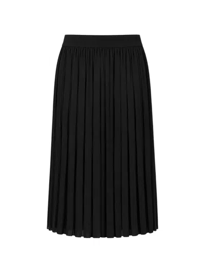 Jucca Pleated Midi Skirt In Black