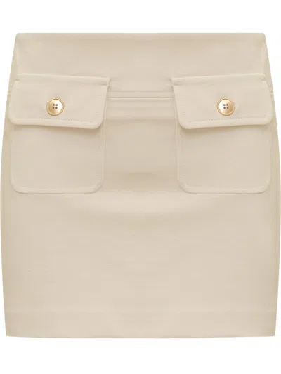 Jucca Pocket Detail Mini Skirt In Beige