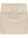 Jucca Flap-pockets Mini Skirt In Beige