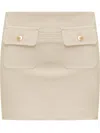 Jucca Flap-pockets Mini Skirt In Beige