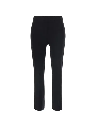 Jucca Pressed-crease Elasticated-waist Trousers In Black