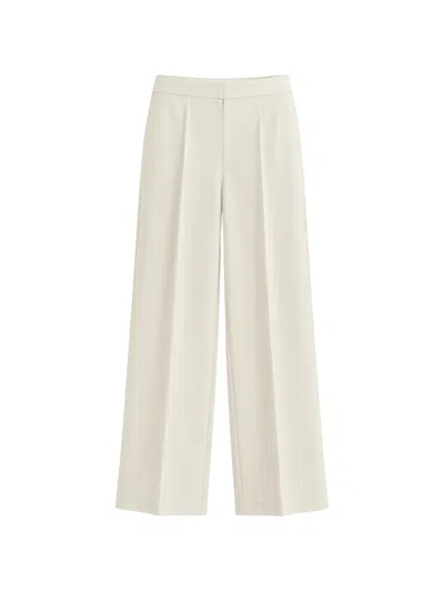 Jucca Pressed-crease Wide-leg Trousers In White
