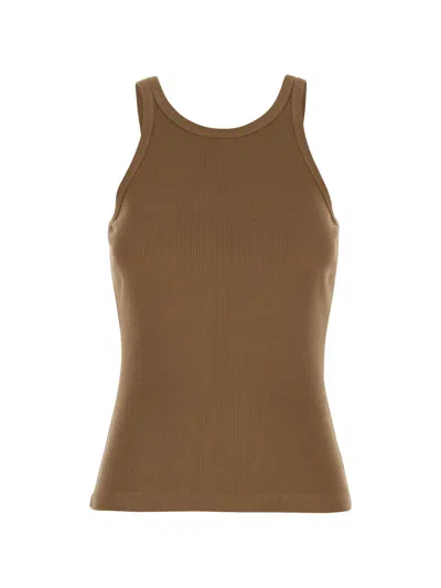 Jucca Ribbed Top In Brown