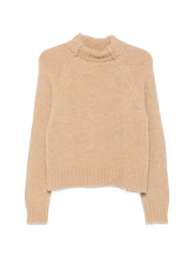 Jucca Roll-neck Raglan-sleeve Sweater In Neutral