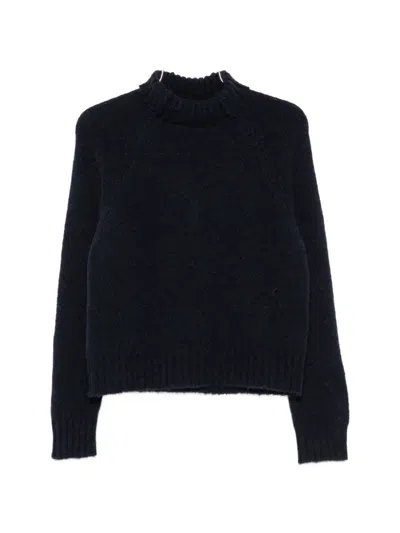 Jucca Roll-neck Raglan-sleeve Sweater In Blue