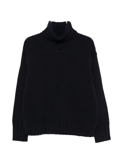 Jucca Roll-neck Ribbed-trim Sweater In Black